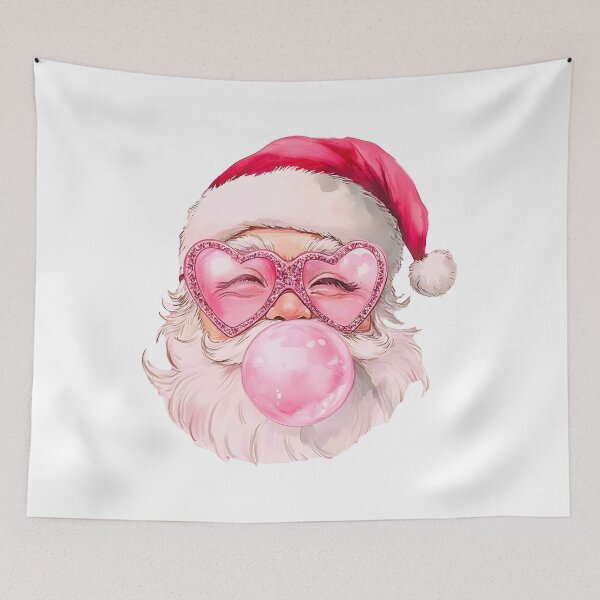 Item preview, Santa Claus with Pink Bubblegum Christmas Art designed and sold by nor-my.