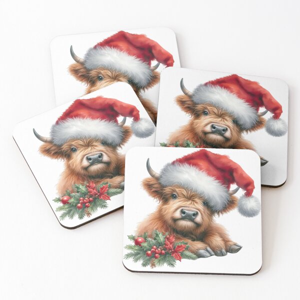 Item preview, Christmas Highland Cow, Cute designed and sold by deniz kaya.