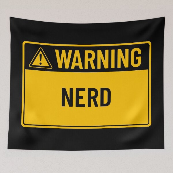Item preview, Warning: Nerd designed and sold by mr-k-store.