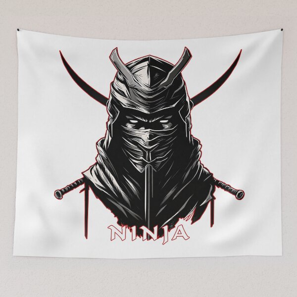 Item preview, Ninja Fighter Black White Lettering White designed and sold by Salimgor Hangaround Music.