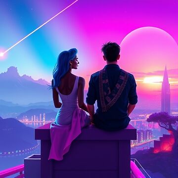 Artwork thumbnail, Starlit Rooftop Reverie by TeesHearts100