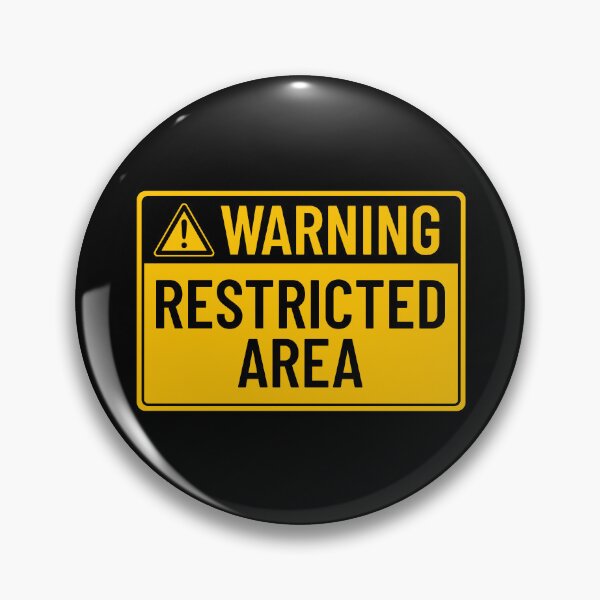 Item preview, Warning: Restricted Area designed and sold by mr-k-store.
