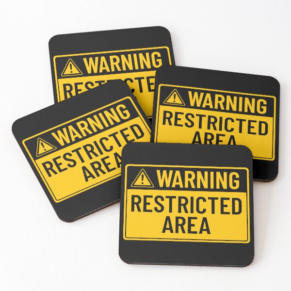 Item preview, Warning: Restricted Area designed and sold by mr-k-store.