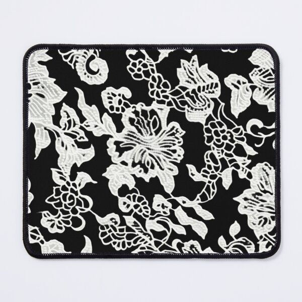 Item preview, Faux Black and White Floral Lace Pattern designed and sold by OLAIZA.