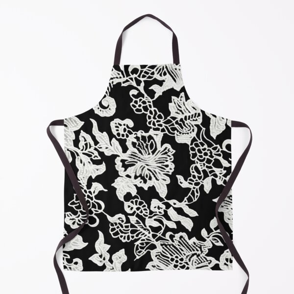 Item preview, Faux Black and White Floral Lace Pattern designed and sold by OLAIZA.