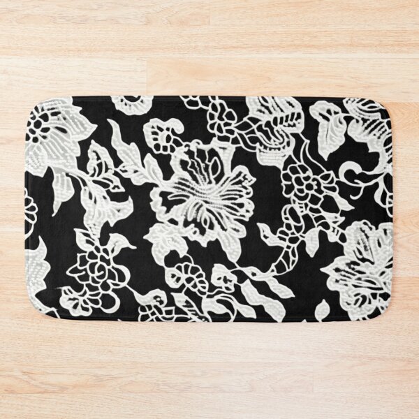 Item preview, Faux Black and White Floral Lace Pattern designed and sold by OLAIZA.