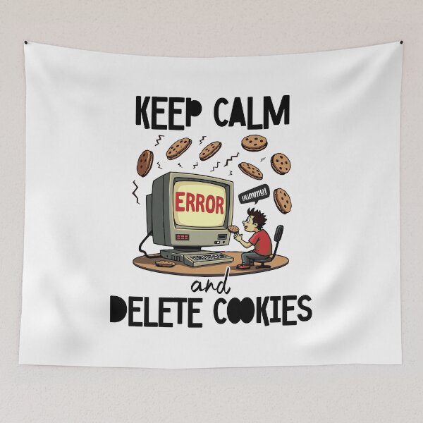 Item preview, Retro Computer Cartoon with Cookies Humor designed and sold by Betsytiptoe.