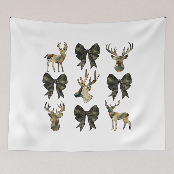 Item preview, Camouflage Deer and Bow Festive Holiday Design designed and sold by nor-my.