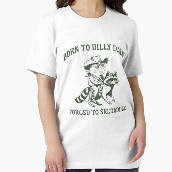 Vista previa del artículo con la obra «Rana mapache antigua nacida de Dilly Dally obligada a escabullirse», diseñado y vendido por Wisppiaa.