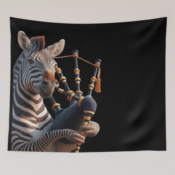 Item preview, Zebra with bagpipes designed and sold by FrancesBb.
