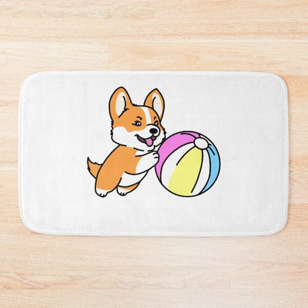 Item preview, corgi pushing beachball designed and sold by Bright Start Prints.