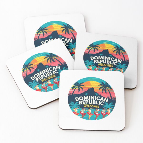 Item preview, Dominican Republic Welcomes Flag Map Santo Domingo, Punta Cana designed and sold by AnimalsDH305.