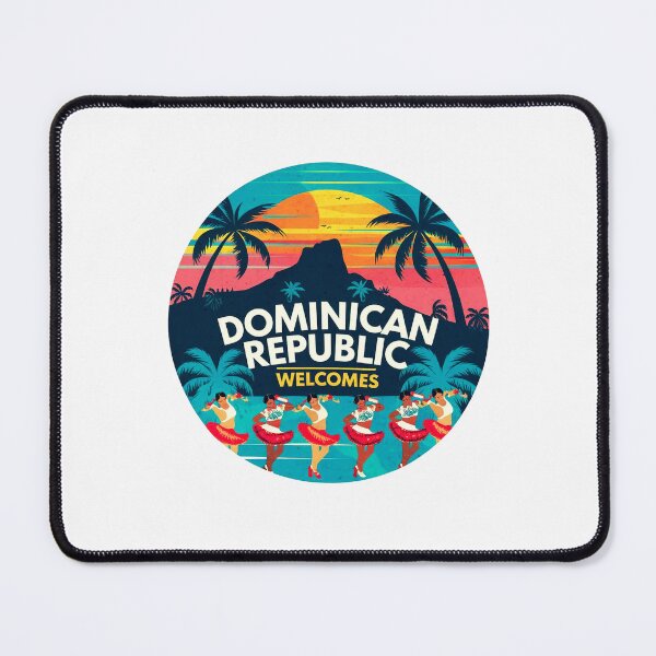 Item preview, Dominican Republic Welcomes Flag Map Santo Domingo, Punta Cana designed and sold by AnimalsDH305.