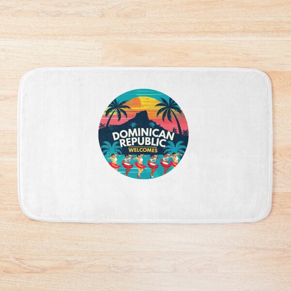 Item preview, Dominican Republic Welcomes Flag Map Santo Domingo, Punta Cana designed and sold by AnimalsDH305.