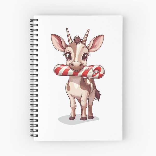 Item preview, Cheerful Okapi with Candy Cane in Magical Winter Wonderland designed and sold by zax454.