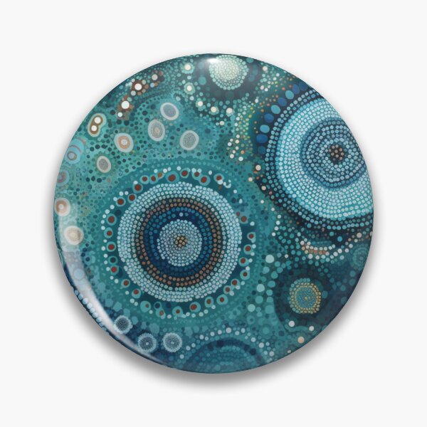 Item preview, Aboriginal Inspired Dot Art - With Ocean designed and sold by GrinGalore.