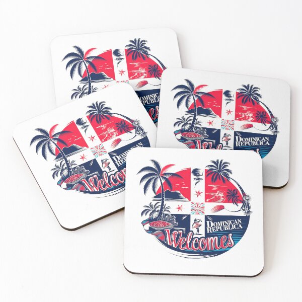 Item preview, Dominican Republic Welcomes Flag Map Santo Domingo, Punta Cana designed and sold by AnimalsDH305.