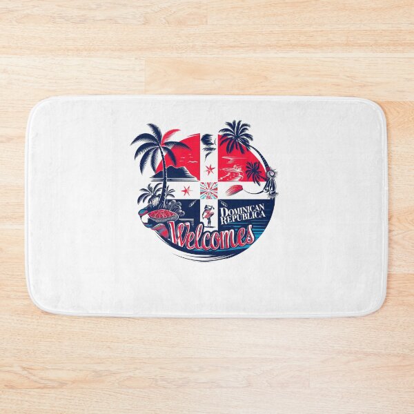 Item preview, Dominican Republic Welcomes Flag Map Santo Domingo, Punta Cana designed and sold by AnimalsDH305.