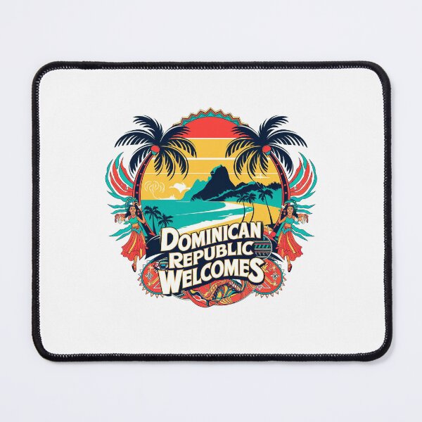 Item preview, Dominican Republic Welcomes Flag Map Santo Domingo, Punta Cana designed and sold by AnimalsDH305.