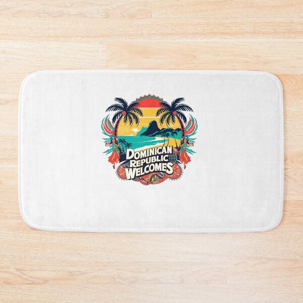 Item preview, Dominican Republic Welcomes Flag Map Santo Domingo, Punta Cana designed and sold by AnimalsDH305.