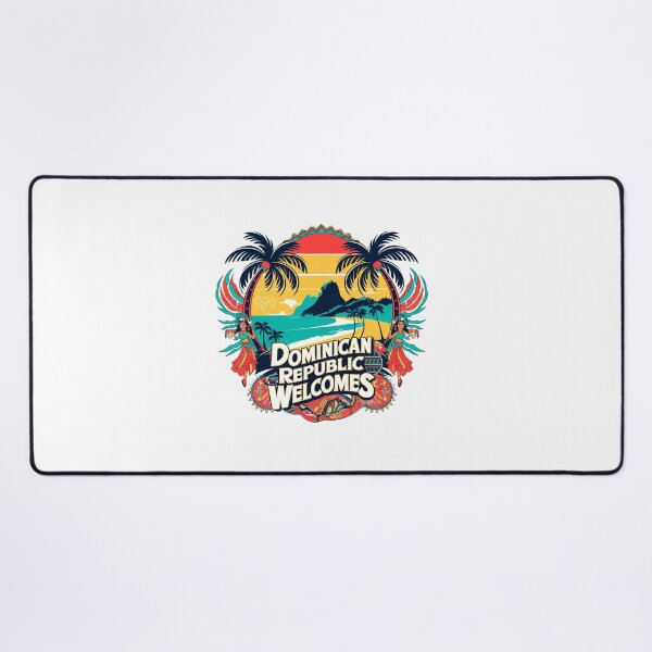Item preview, Dominican Republic Welcomes Flag Map Santo Domingo, Punta Cana designed and sold by AnimalsDH305.