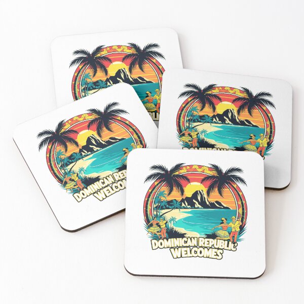 Item preview, Dominican Republic Welcomes Flag Map Santo Domingo, Punta Cana designed and sold by AnimalsDH305.