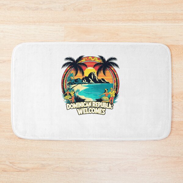 Item preview, Dominican Republic Welcomes Flag Map Santo Domingo, Punta Cana designed and sold by AnimalsDH305.