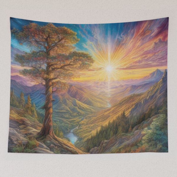 Item preview, Sunrise in the mountains designed and sold by ArtStore-EC.