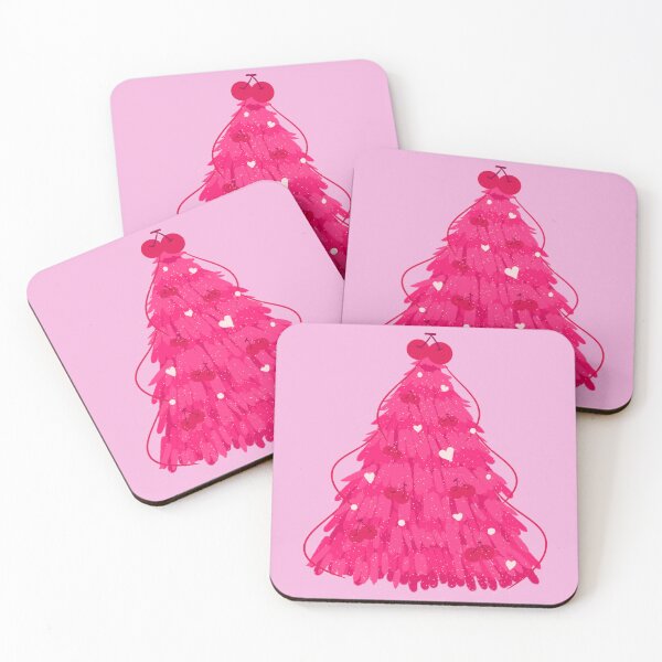 Item preview, Fantasy Pink Pink Cherry Christmas Tree with pink background designed and sold by ImhStephanie421.