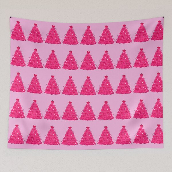 Item preview, Fantasy Pink Pink Cherry Christmas Tree with pink background designed and sold by ImhStephanie421.