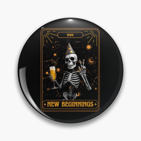 Item preview, New Beginnings Skeleton Tarot Card New Year 2025 designed and sold by ZenZooVibes.