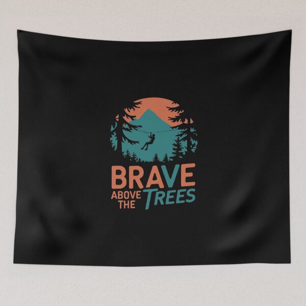 Item preview, Zipline Survivor - Brave Above The Trees designed and sold by GRABAPSHOP.