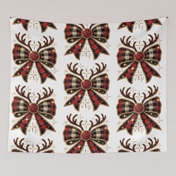 Item preview, Christmas bow glitter bow reindeer antlers designed and sold by PapayaGen.