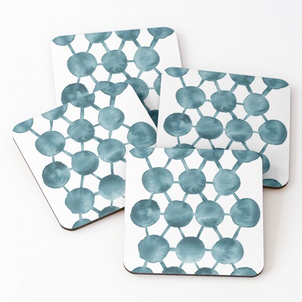 Item preview, Teal Blue Circles And Lines Abstract Watercolor designed and sold by Irina Sztukowski.