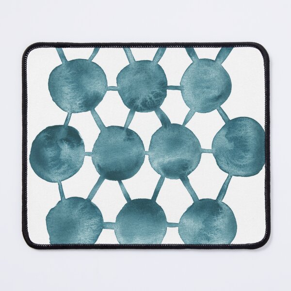 Item preview, Teal Blue Circles And Lines Abstract Watercolor designed and sold by Irina Sztukowski.