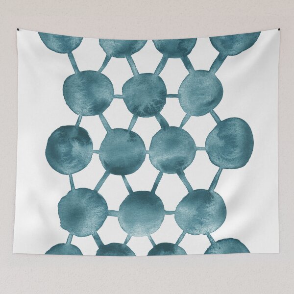 Item preview, Teal Blue Circles And Lines Abstract Watercolor designed and sold by Irina Sztukowski.