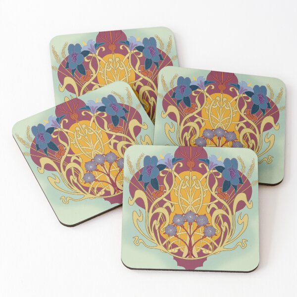 Item preview, Interlaced Flowers Art Nouveau designed and sold by JoseYeste.