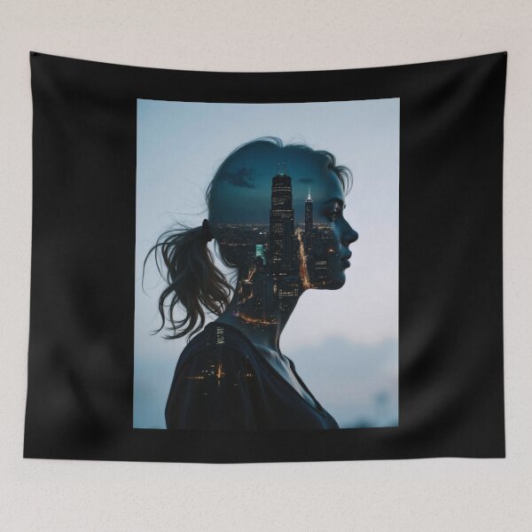 Item preview, Loneliness in New York's Lights and Shadows designed and sold by ArtCreator2023.