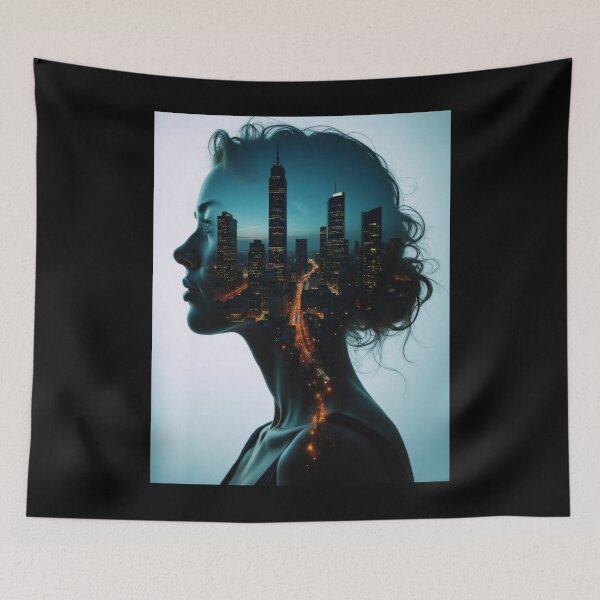 Item preview, Longing and loneliness in the heart of the big city designed and sold by ArtCreator2023.