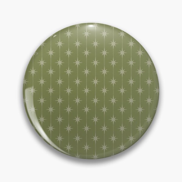 Item preview, Mid Century Modern Stars and Dots Pattern in Olive Green designed and sold by kierkegaard.