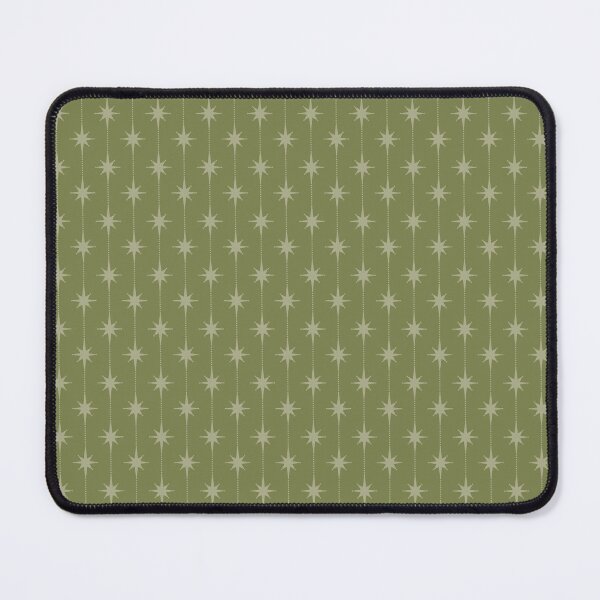 Item preview, Mid Century Modern Stars and Dots Pattern in Olive Green designed and sold by kierkegaard.