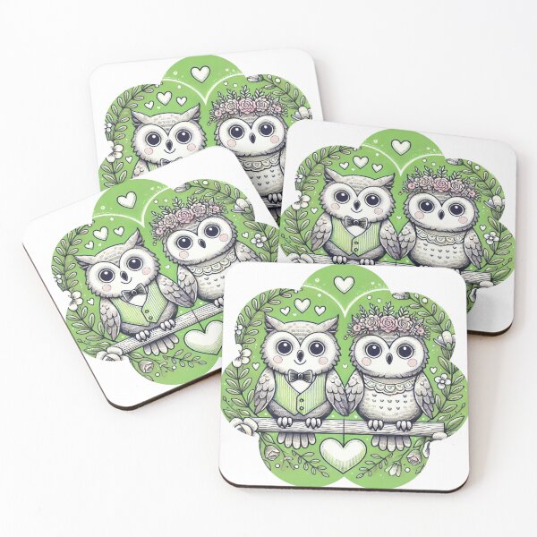 Item preview, Owls Couple on a branch designed and sold by MigWhimsy.