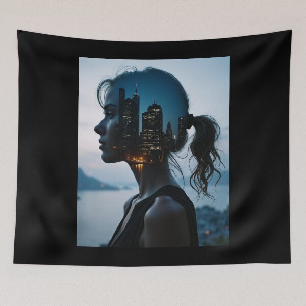 Item preview, Silent Thoughts Behind the Skyscrapers of New York designed and sold by ArtCreator2023.