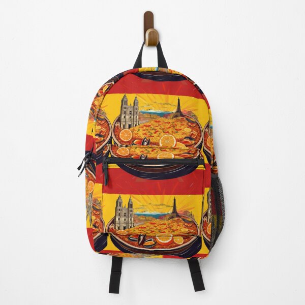 Item preview, Vibrant Spanish Paella and Iconic Landmarks Artwork designed and sold by RaiyaTees.