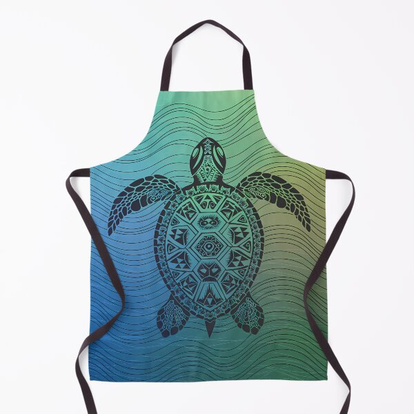 Item preview, Tribal Sea Turtle with Ocean Waves designed and sold by ZetaDream.