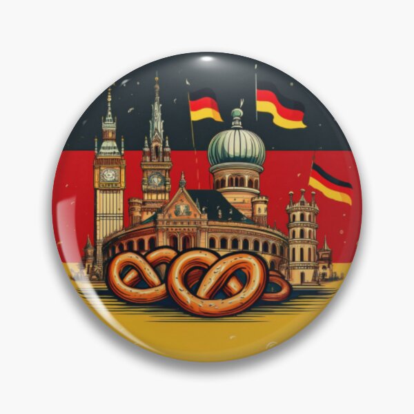 Item preview, German Flag, Landmarks and Pretzels Art designed and sold by RaiyaTees.