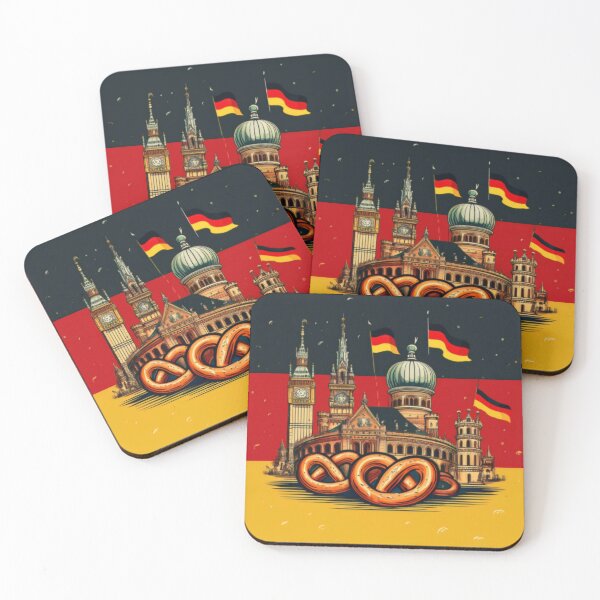 Item preview, German Flag, Landmarks and Pretzels Art designed and sold by RaiyaTees.