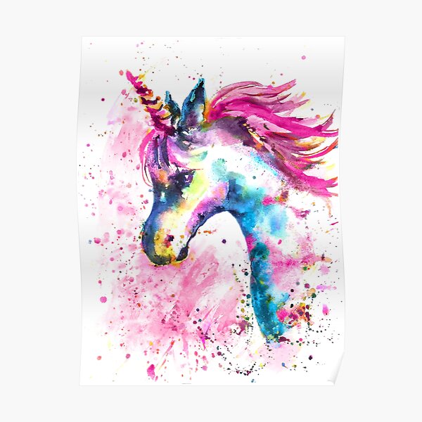 Pink Unicorn Poster