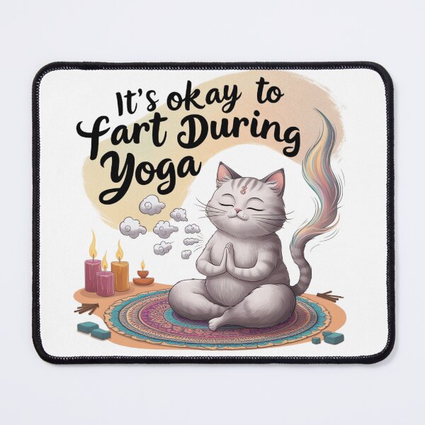 Item preview, It's Okay to Fart During Yoga – Funny Cat Yoga designed and sold by shofi46.