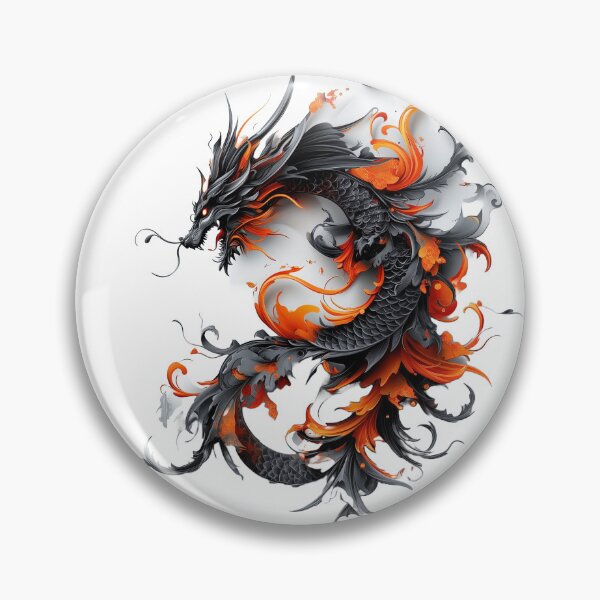 Item preview, A High-Contrast Tattoo Art Vector Illustration of Dragon designed and sold by Rui Mythic Studio.